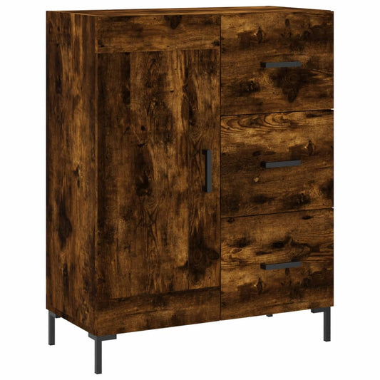 vidaXL Sideboard Smoked Oak 69,5x34x90 cm Engineered Wood
