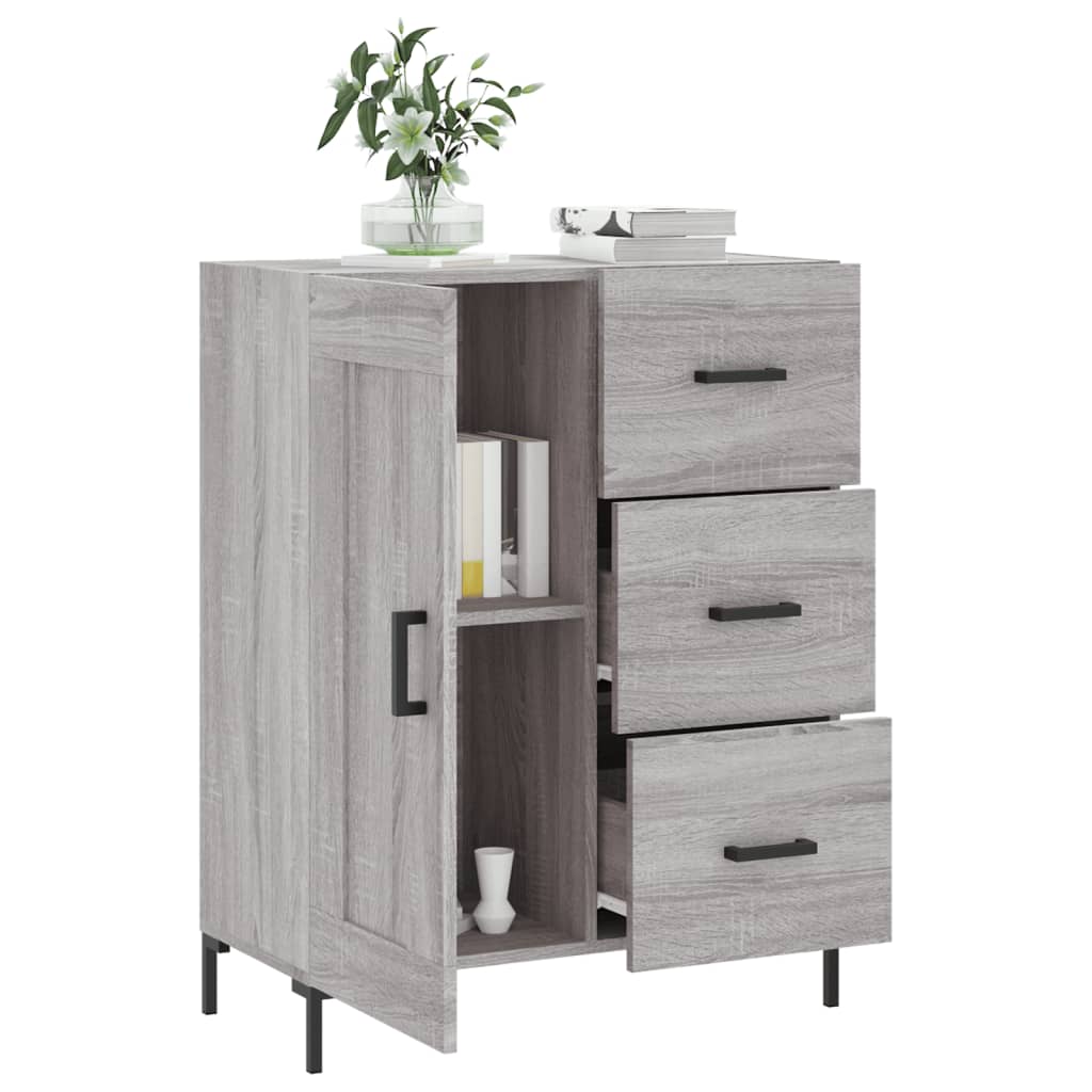 vidaXL Sideboard Grey Sonoma 69,5x34x90 cm Engineered Wood