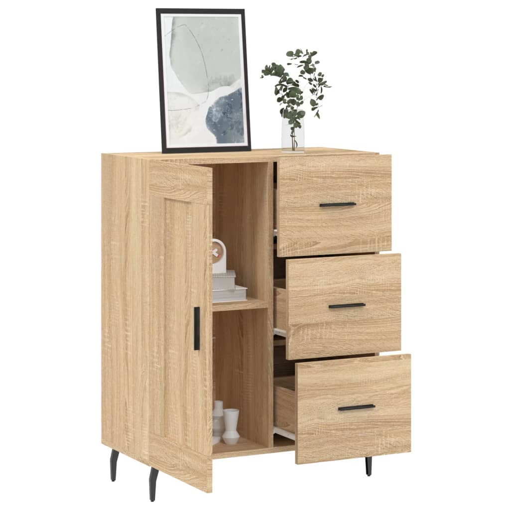 vidaXL Sideboard Sonoma Oak 69,5x34x90 cm Engineered Wood