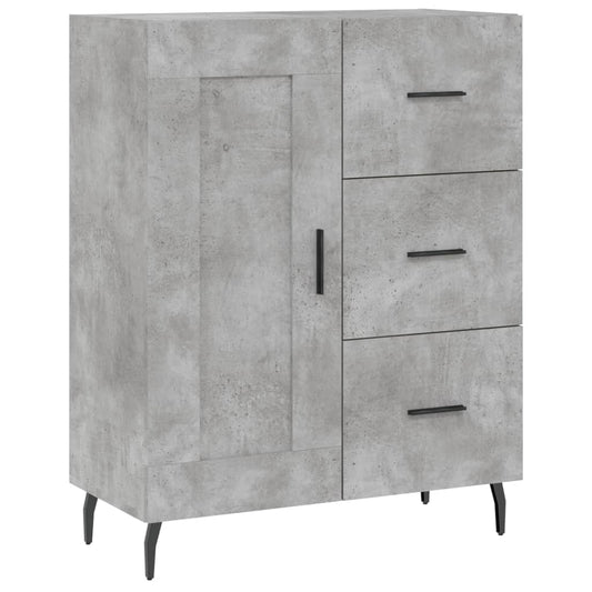 vidaXL Sideboard Concrete Grey 69,5x34x90 cm Engineered Wood