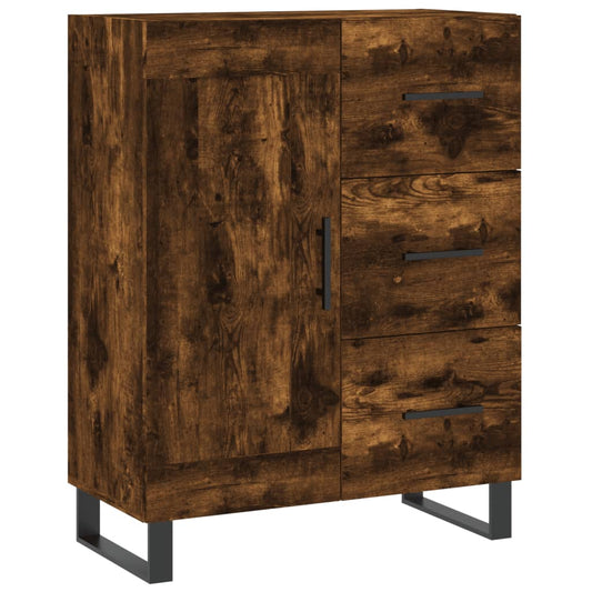vidaXL Sideboard Smoked Oak 69,5x34x90 cm Engineered Wood