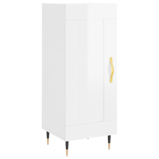 vidaXL Sideboard High Gloss White 34,5x34x90 cm Engineered Wood