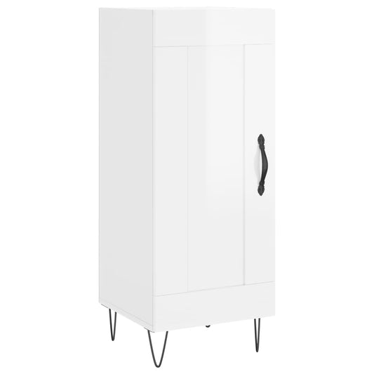 vidaXL Sideboard High Gloss White 34,5x34x90 cm Engineered Wood