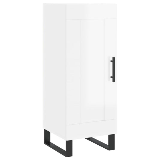 vidaXL Sideboard High Gloss White 34.5x34x90 cm Engineered Wood