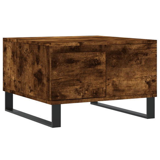 vidaXL Coffee Table Smoked Oak 55x55x36,5 cm Engineered Wood