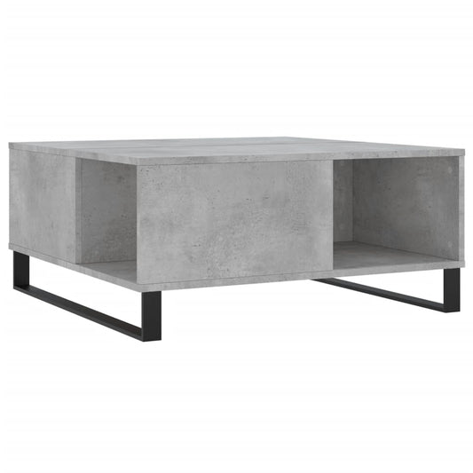 vidaXL Coffee Table Concrete Grey 80x80x36,5 cm Engineered Wood