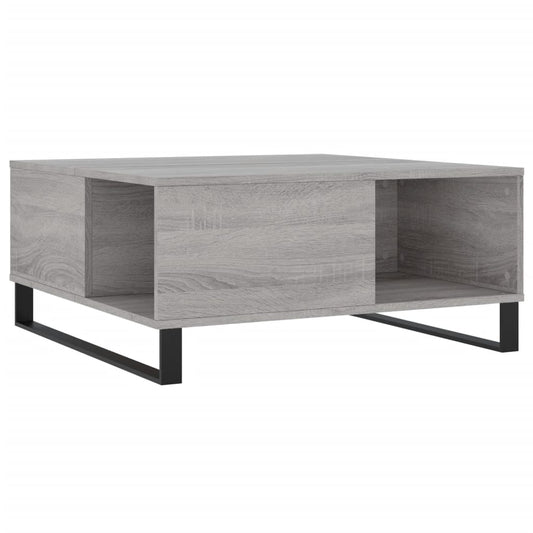 vidaXL Coffee Table Grey Sonoma 80x80x36,5 cm Engineered Wood