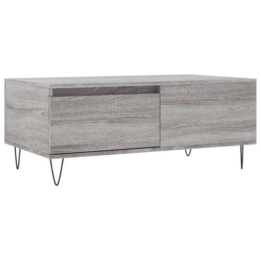 vidaXL Coffee Table Grey Sonoma 90x50x36,5 cm Engineered Wood