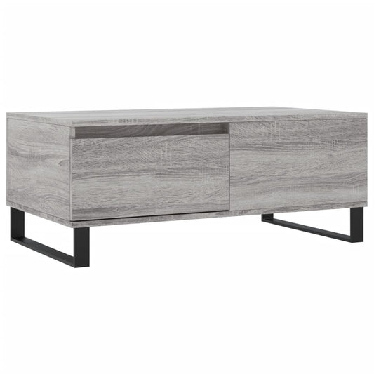 vidaXL Coffee Table Grey Sonoma 90x50x36,5 cm Engineered Wood