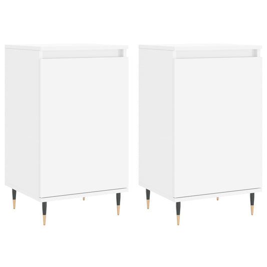 vidaXL Sideboards 2 pcs White 40x35x70 cm Engineered Wood