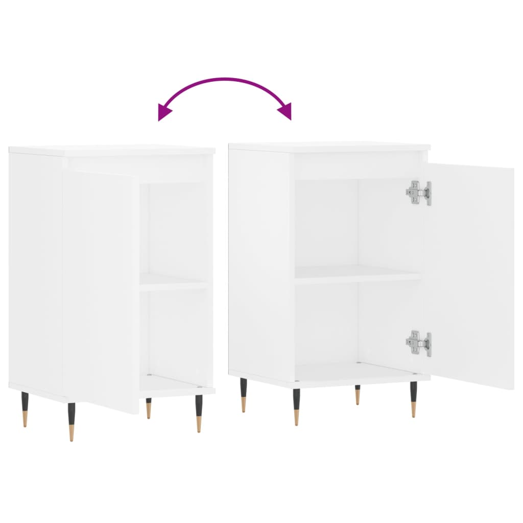 vidaXL Sideboards 2 pcs White 40x35x70 cm Engineered Wood