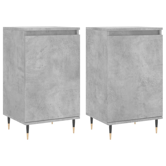 vidaXL Sideboards 2 pcs Concrete Grey 40x35x70 cm Engineered Wood