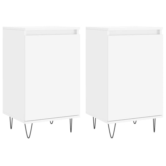 vidaXL Sideboards 2 pcs White 40x35x70 cm Engineered Wood