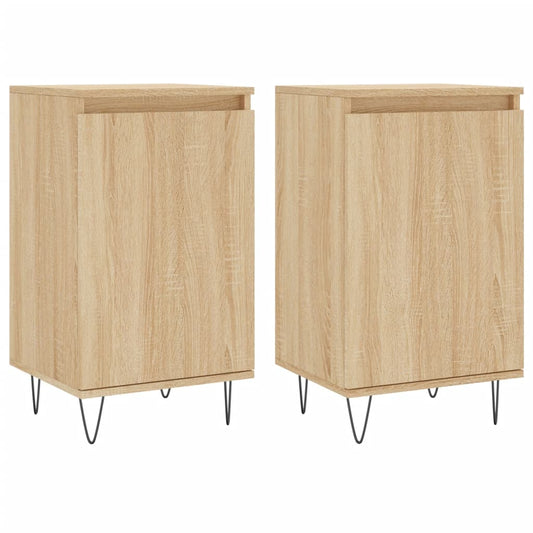 vidaXL Sideboards 2 pcs Sonoma Oak 40x35x70 cm Engineered Wood