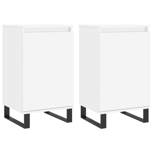 vidaXL Sideboards 2 pcs White 40x35x70 cm Engineered Wood