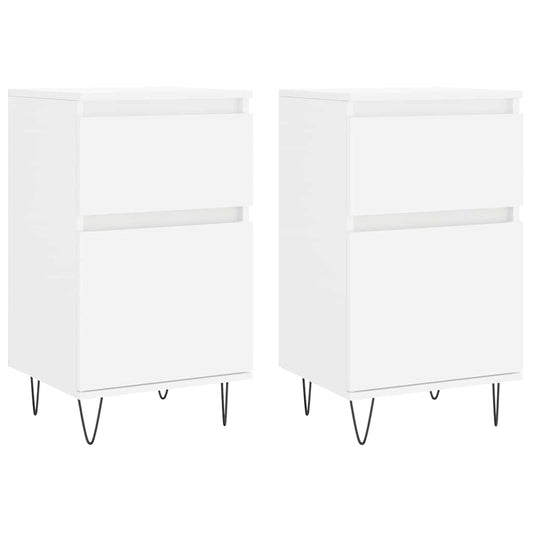 vidaXL Sideboards 2 pcs White 40x35x70 cm Engineered Wood