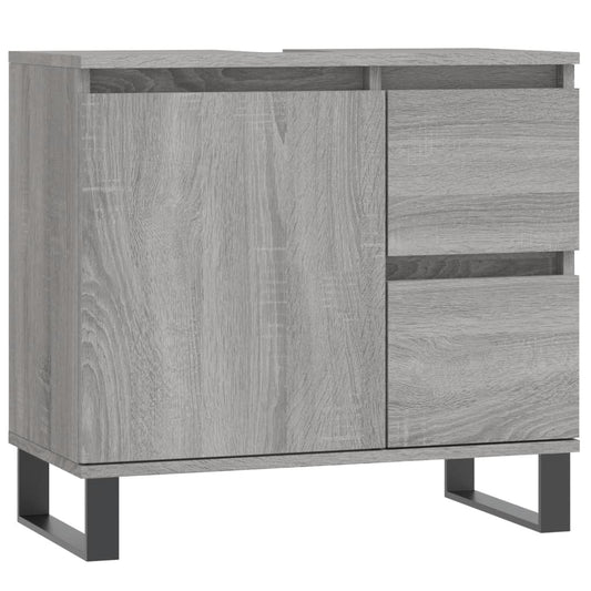vidaXL Bathroom Cabinet Grey Sonoma 65x33x60 cm Engineered Wood