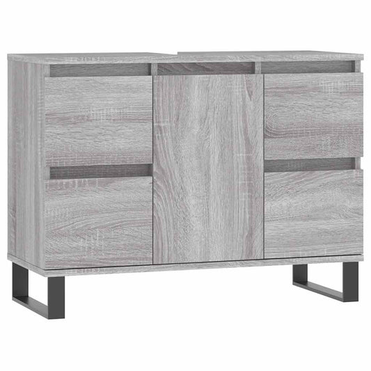 vidaXL Bathroom Cabinet Grey Sonoma 80x33x60 cm Engineered Wood