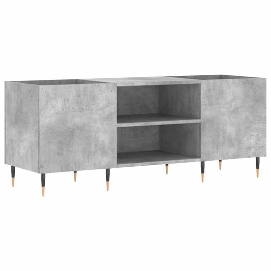 vidaXL Record Cabinet Concrete Grey 121x38x48 cm Engineered Wood