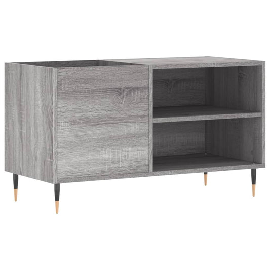 vidaXL Record Cabinet | Grey Sonoma | Engineered Wood, Iron | Medium
