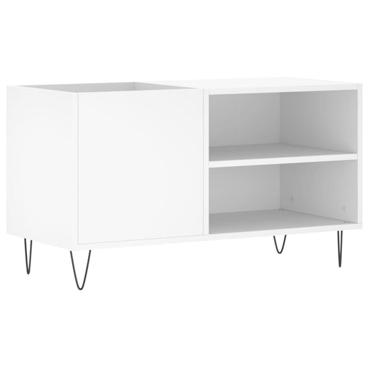 vidaXL Record Cabinet | White | Engineered wood, Iron | Medium | Record Cabinet