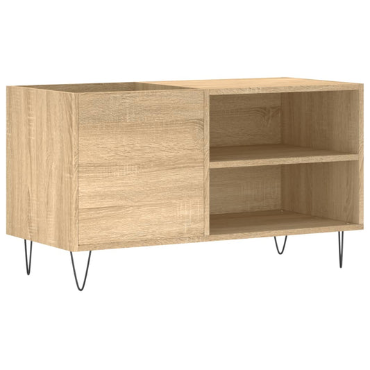 vidaXL Record Cabinet | Sonoma oak | Engineered wood, iron | Medium | Storage