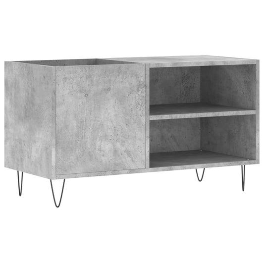 vidaXL Record Cabinet | Concrete grey | Engineered wood, iron | Medium