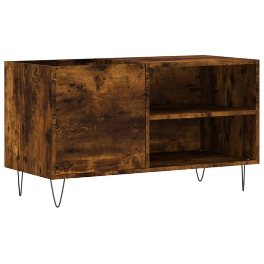 vidaXL Record Cabinet Smoked Oak 85x38x48 cm Engineered Wood
