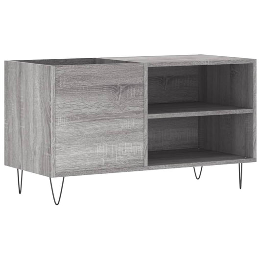 vidaXL Record Cabinet | Grey sonoma | Engineered wood and iron | Standard
