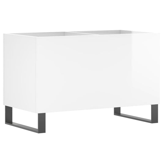 vidaXL Record Cabinet High Gloss White 74,5x38x48 cm Engineered Wood