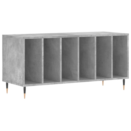 vidaXL Record Cabinet Concrete Grey 100x38x48 cm Engineered Wood