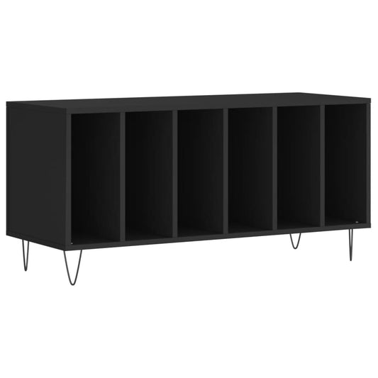 vidaXL Record Cabinet | Black | Engineered wood, Iron | Medium | Modern