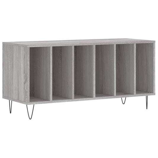 vidaXL Record Cabinet Grey Sonoma 100x38x48 cm Engineered Wood