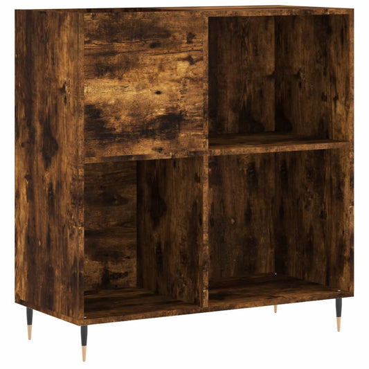 vidaXL Record Cabinet Smoked Oak 84,5x38x89 cm Engineered Wood