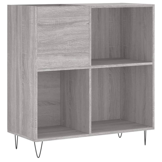 vidaXL Record Cabinet Grey Sonoma 84,5x38x89 cm Engineered Wood