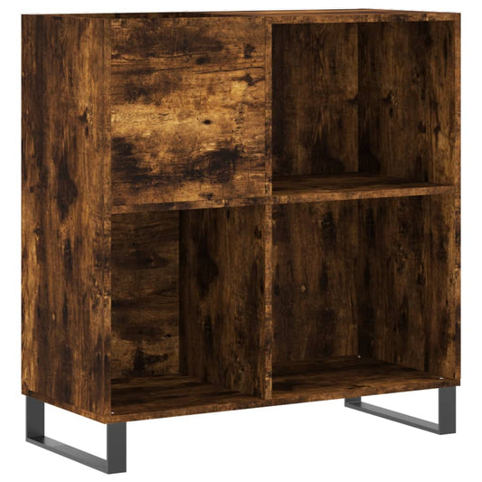 vidaXL Record Cabinet Smoked Oak 84,5x38x89 cm Engineered Wood