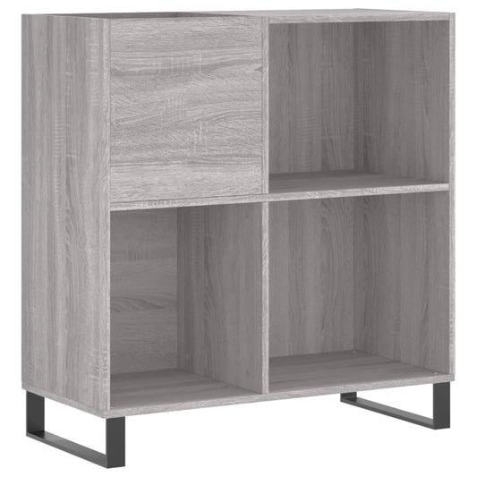 vidaXL Record Cabinet Grey Sonoma 84,5x38x89 cm Engineered Wood