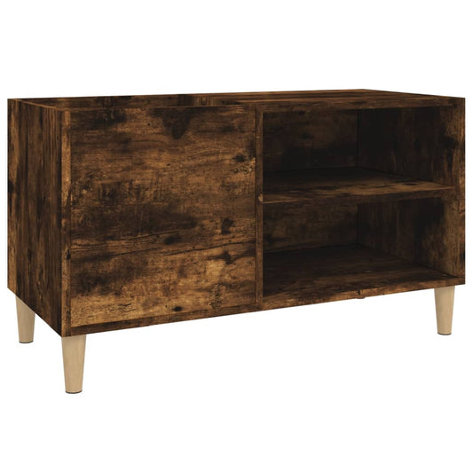 vidaXL Record Cabinet Smoked Oak 84,5x38x48 cm Engineered Wood