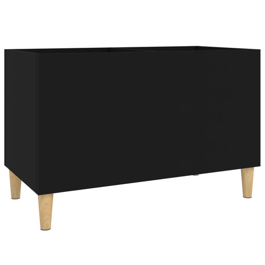 vidaXL Record Cabinet Black 74,5x38x48 cm Engineered Wood