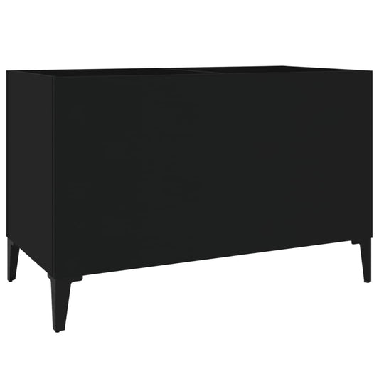 vidaXL Record Cabinet | Black | Engineered Wood, Metal | 74.5 x 38 x 48 cm
