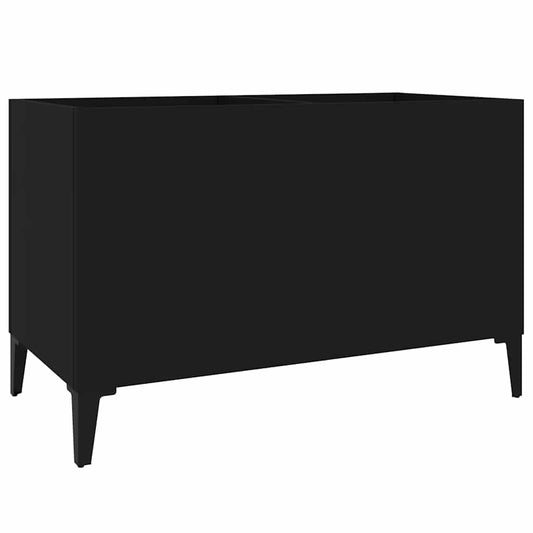 vidaXL Record Cabinet Black 74,5x38x48 cm Engineered Wood