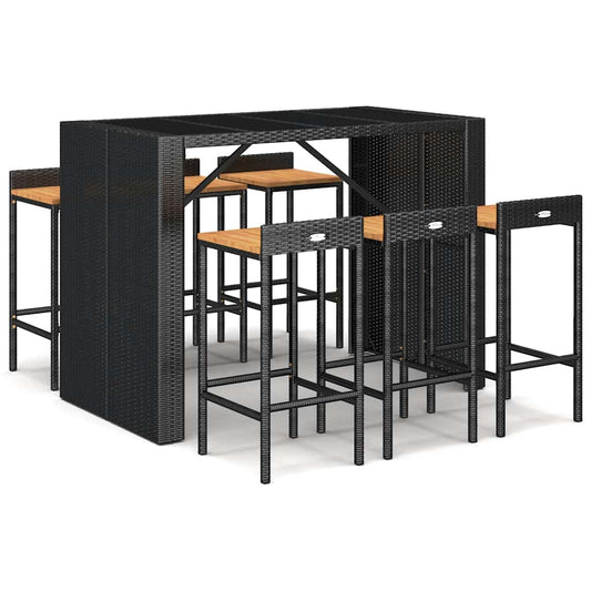 vidaXL Garden Bar Set | Black