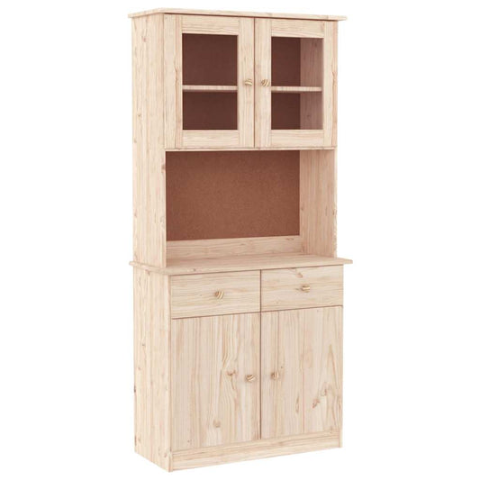 vidaXL Highboard "ALTA" 77x35x165 cm Solid Wood Pine