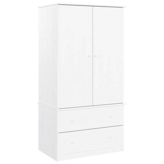 vidaXL Wardrobe "ALTA" White 90x55x170 cm Solid Wood Pine