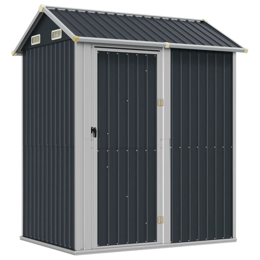 vidaXL Garden Shed Anthracite 192x152,5x237 cm Galvanised Steel
