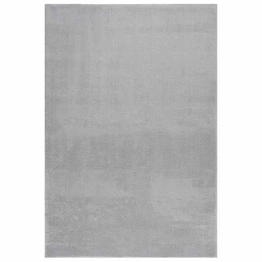 vidaXL Washable Rug Soft Shaggy Grey 160x230 cm Anti Slip