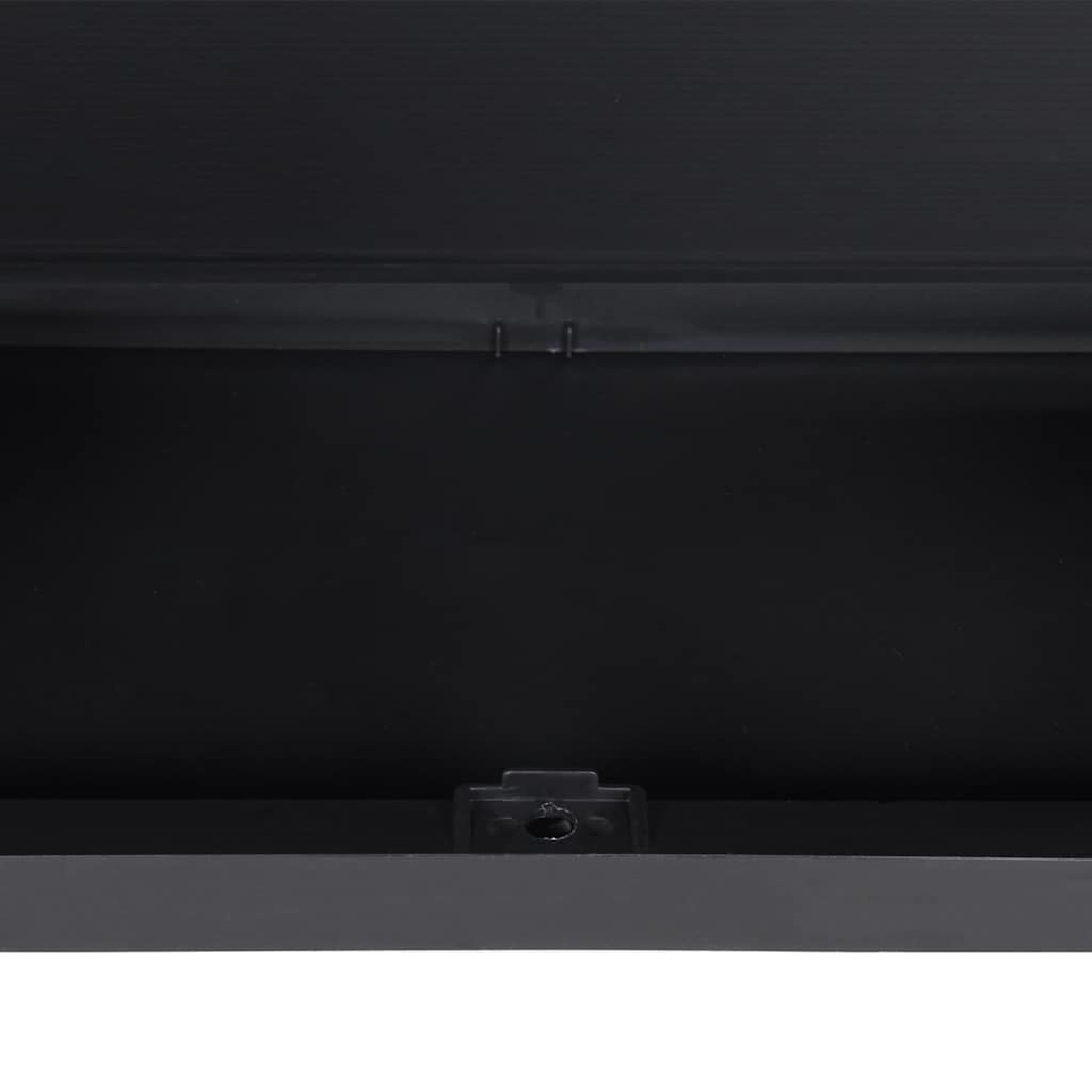 vidaXL Outdoor Storage Cabinet Black 97x37x165 cm PP