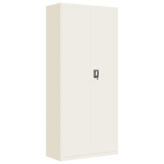 vidaXL File Cabinet White 90x40x200 cm Steel