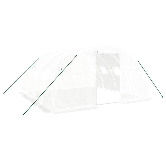 vidaXL Greenhouse with Steel Frame White 16 m² 4x4x2 m