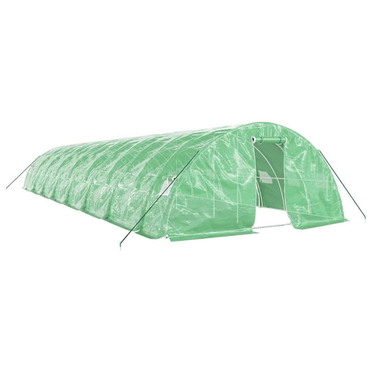 vidaXL Greenhouse with Steel Frame Green 80 m² 16x5x2,3 m